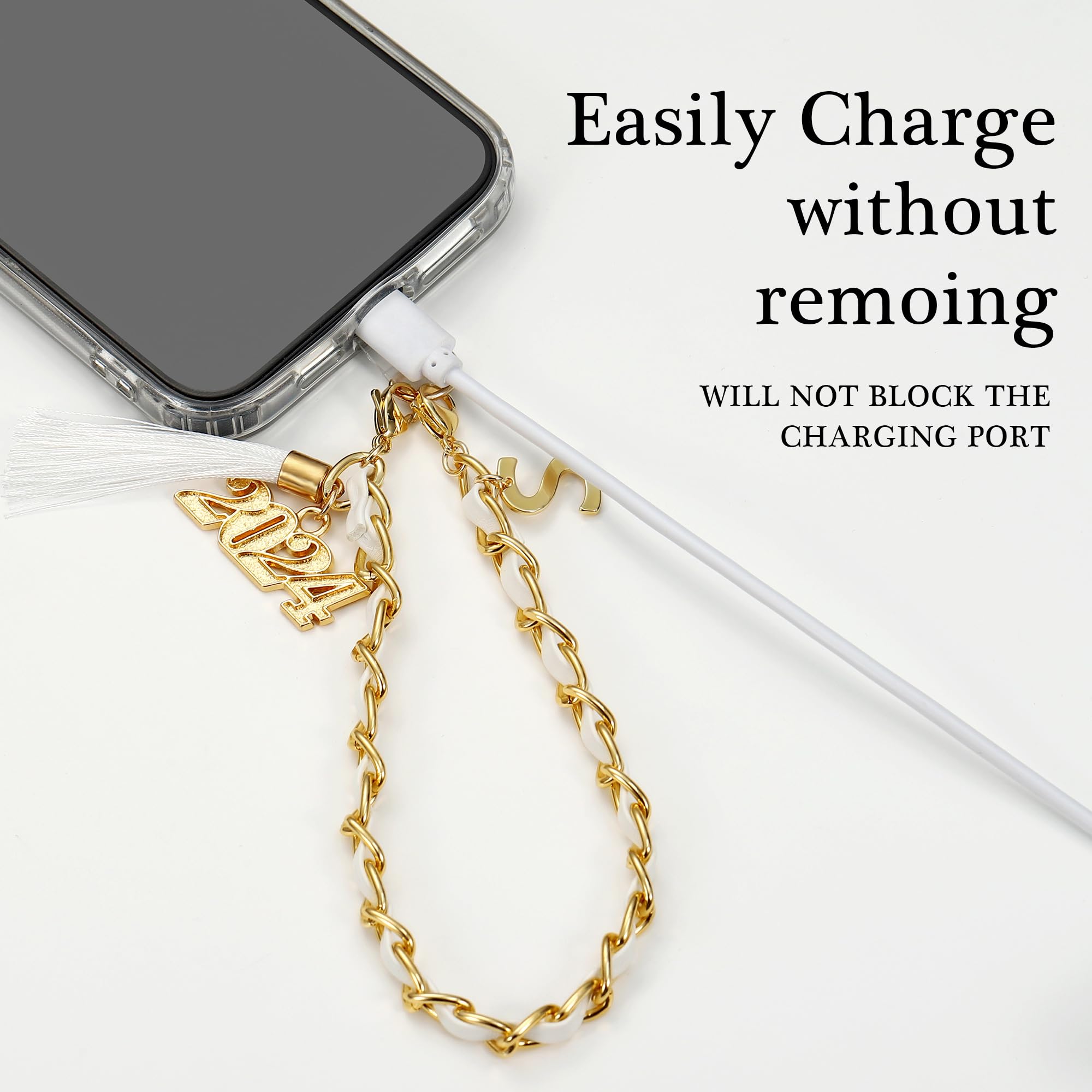 2024 Graduation Gifts for Women - Adjustable Phone Wrist Strap with Black Graduation Tassel | Perfect for Graduation Ceremony, Commencement Photos & Daily Phone Security