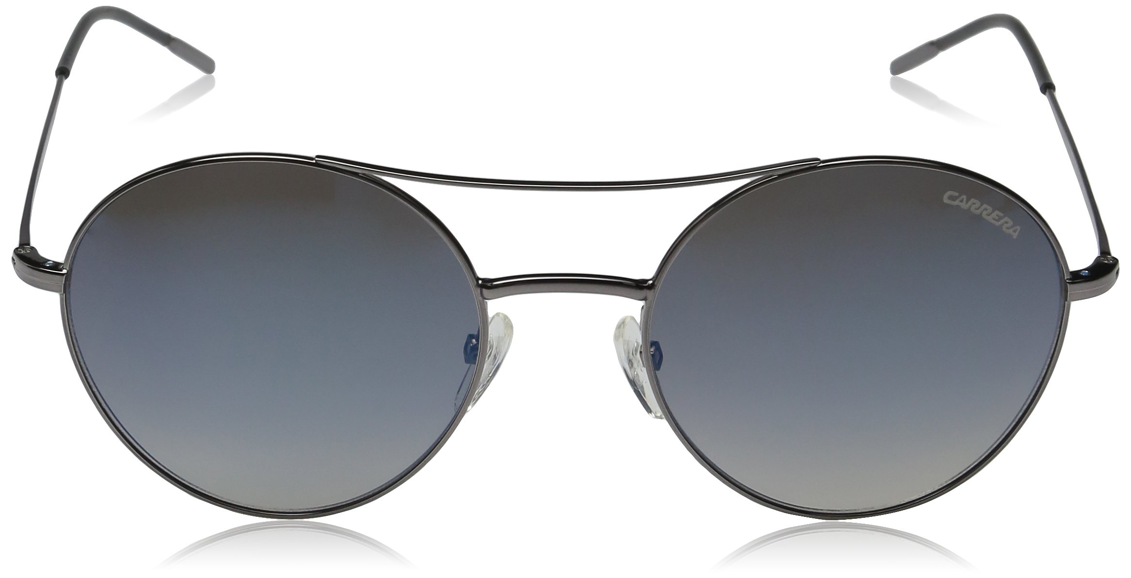 Carrera CA107/S Round Sunglasses - Dark Ruthenium Frame with Flash Blue Sky Lenses (53mm) | Polarized UV Protection | Safilo Group | Perfect for Driving, Beach & Outdoor Activities