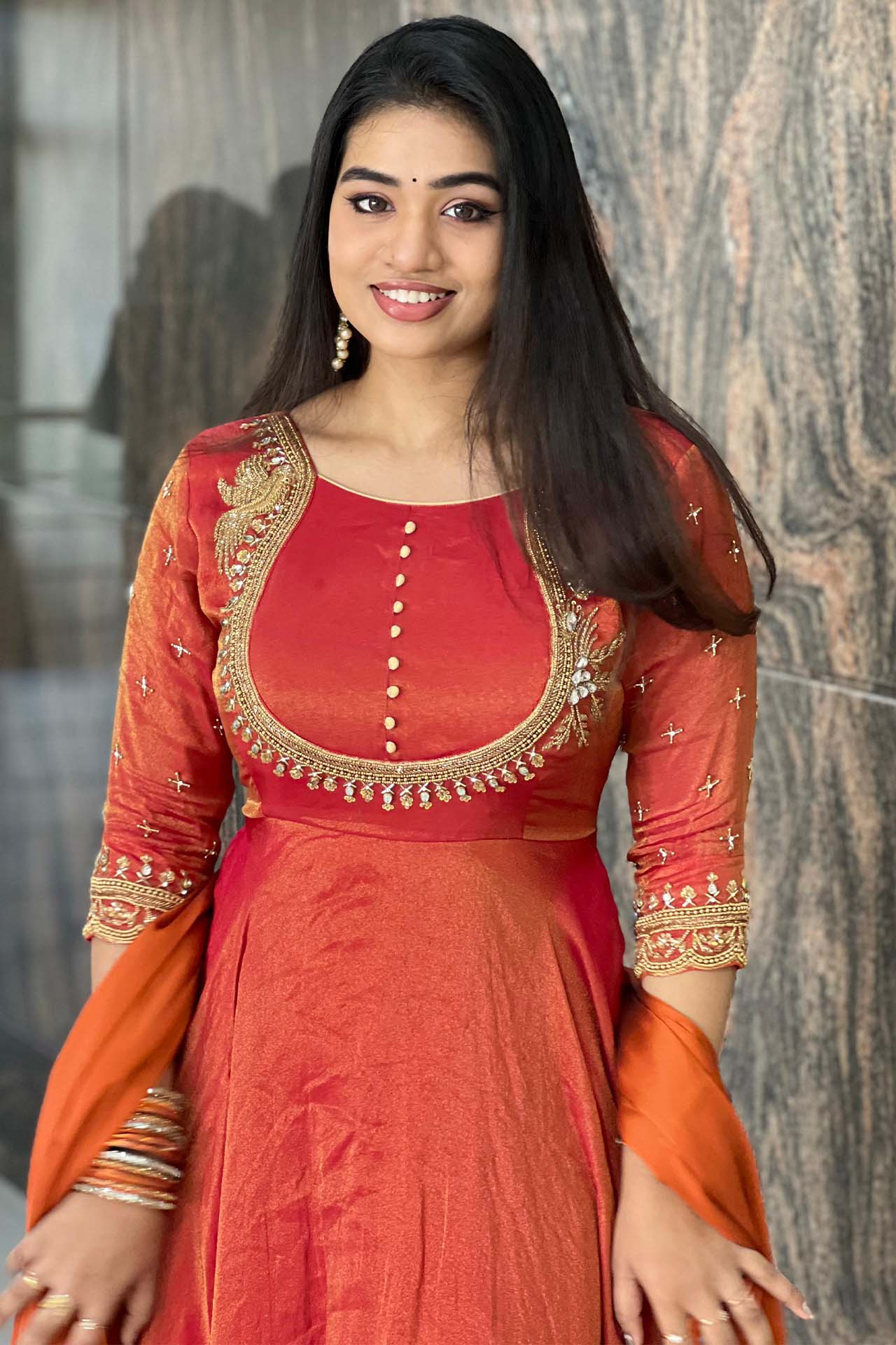 DD483 Nisha Designer Wear Anarkali - Elegant Indian Kurti for Women | Perfect for Festivals, Weddings & Special Occasions