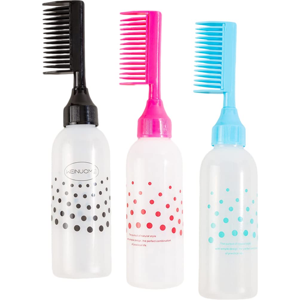 FRCOLOR 3-Piece Hair Dye Kit with Scale - Hair Coloring Bottles, Applicator Brush, Squeeze Bottles & Dye Comb - Professional Hair Bleaching & Styling Tools for Salon & Home Use