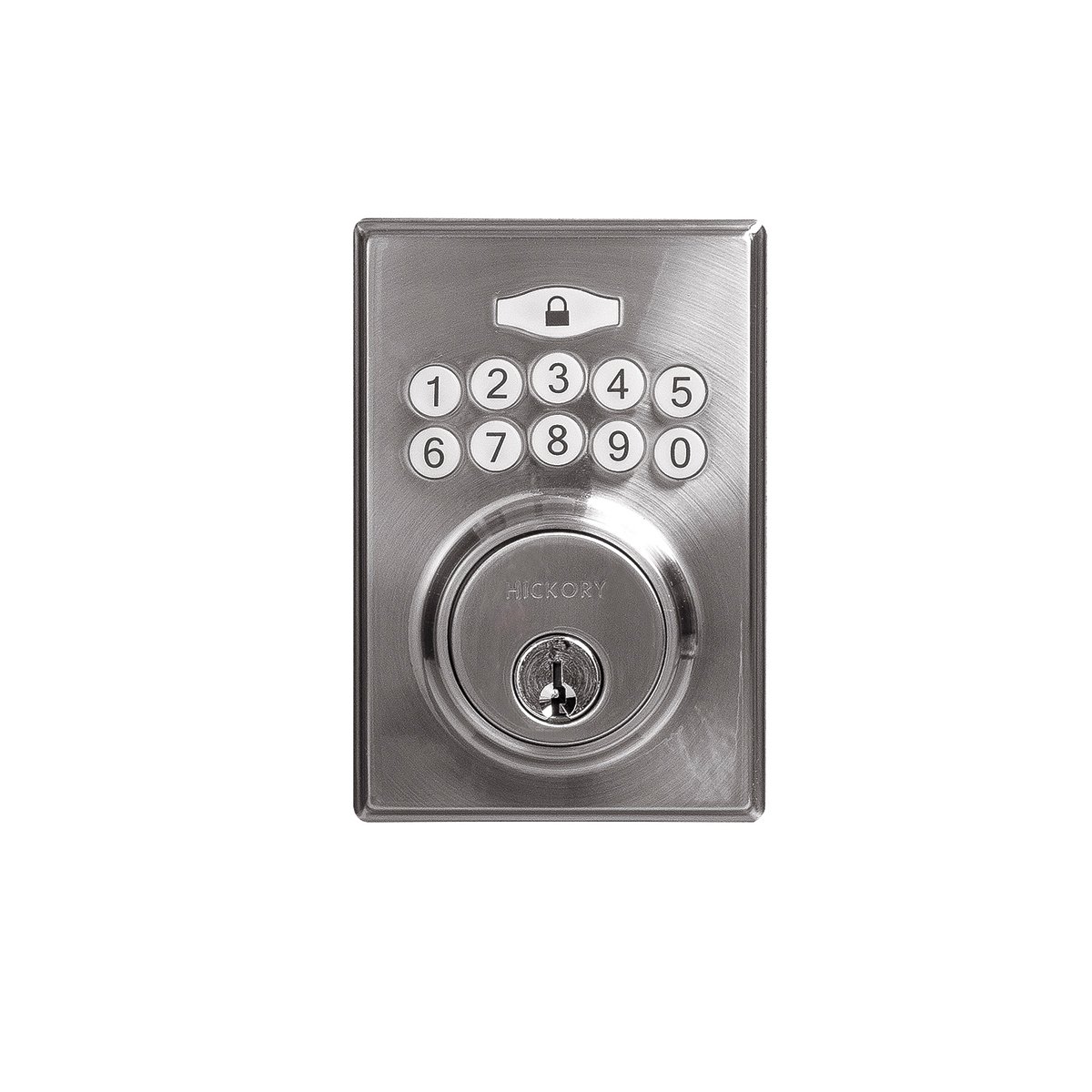 Hickory H076389-SN Securemote Bluetooth Deadbolt Lock - Modern Smart Lock with Satin Nickel Finish for Home Security & Keyless Entry (Ideal for Front Doors, Apartments & Vacation Homes)