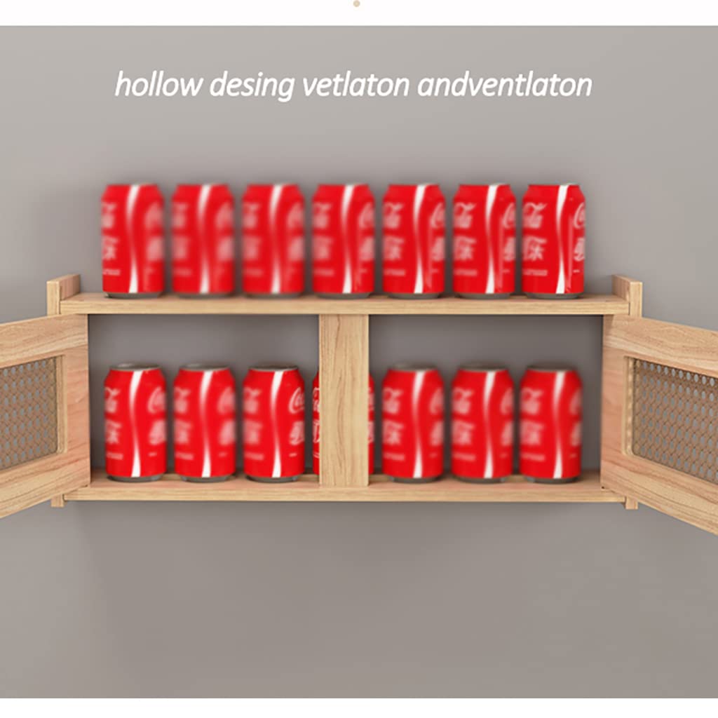 Wooden Wall Mount Shelf for WiFi Router, Internet Modem, Cable Storage Box - Organize TV Set-Top Box, Patch Panel & Network Devices - Home Office & Living Room Decoration Solution