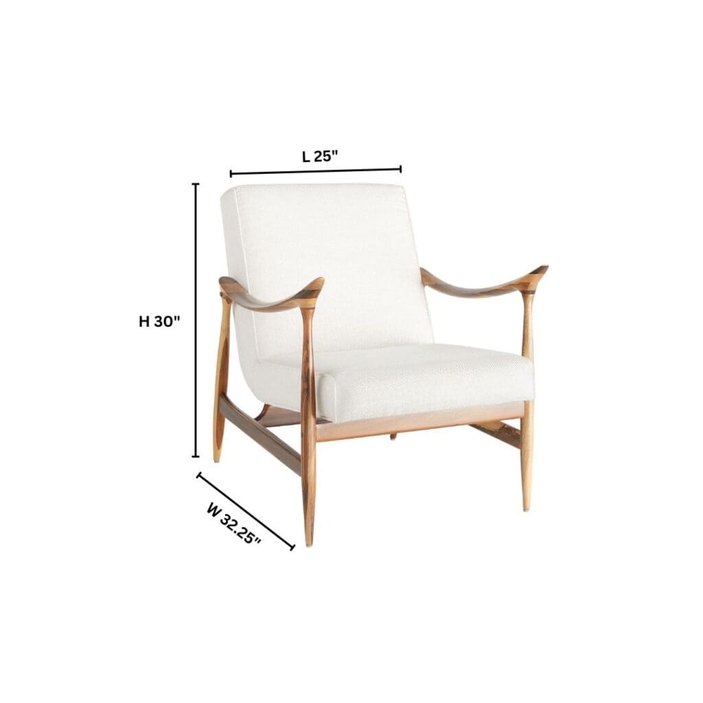 Cyan Design 11817 Oscar Arm Chair in Light Brown and Cream - Elegant Upholstered Living Room Accent Chair for Home and Office
