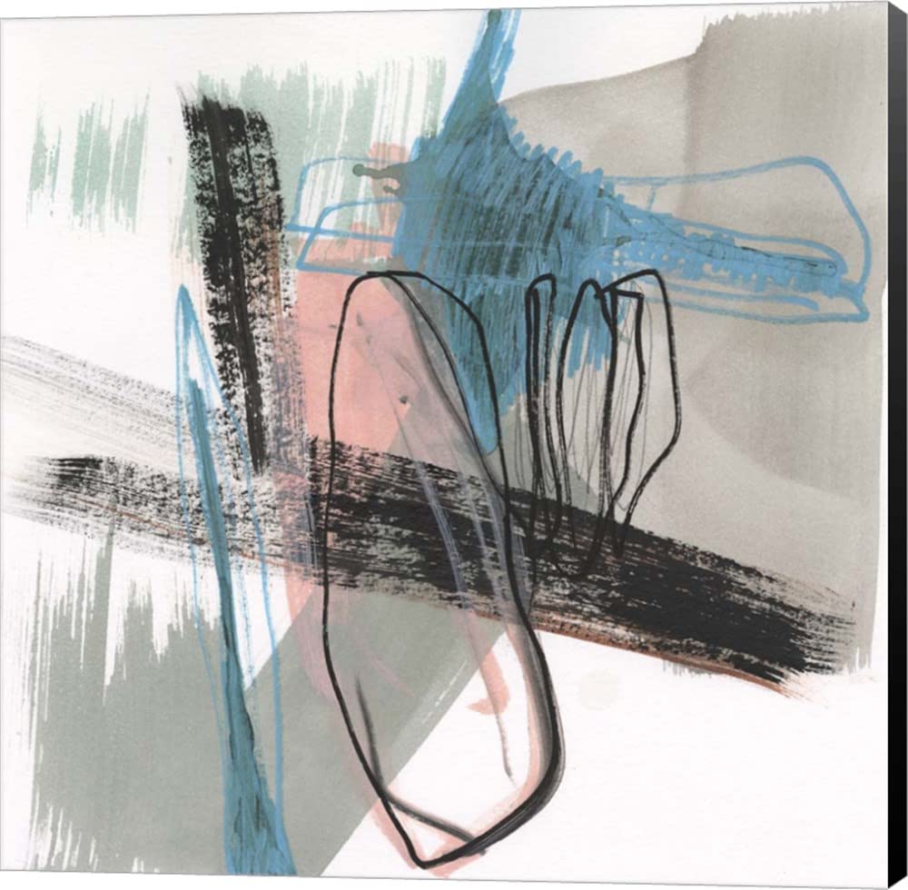 Linear Instinct IV by Jennifer Goldberger - 12x12 Inch Modern Abstract Canvas Wall Art, Museum Wrapped with Black Edges - Perfect for Living Room, Bedroom & Office Decor