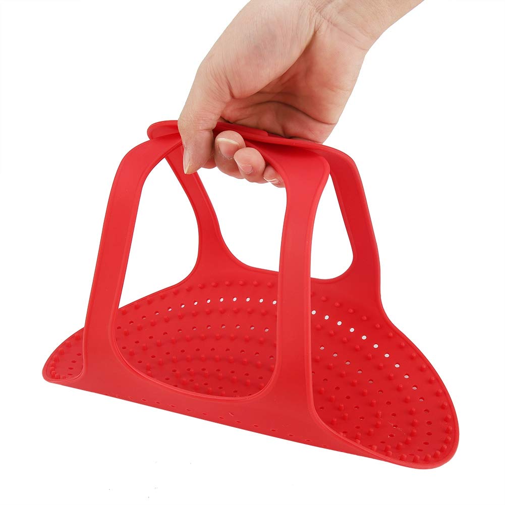 Heat Resistant Turkey Lifter & Poultry Roasting Sling - Non-Stick Silicone Oven Baking Mat for Thanksgiving, Christmas & Holiday Cooking (Red) - Perfect for Roasting Turkey, Chicken & Large Meats in Oven or Grill