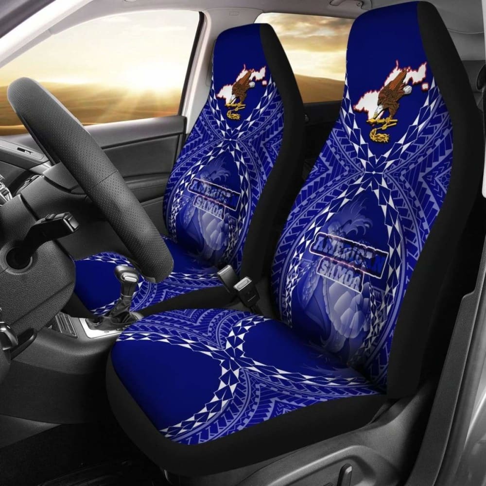 American Samoa Flag Polynesian Tattoo Car Seat Covers - Durable Auto Accessories for Trucks & SUVs - Perfect for Road Trips & Island-Themed Decor