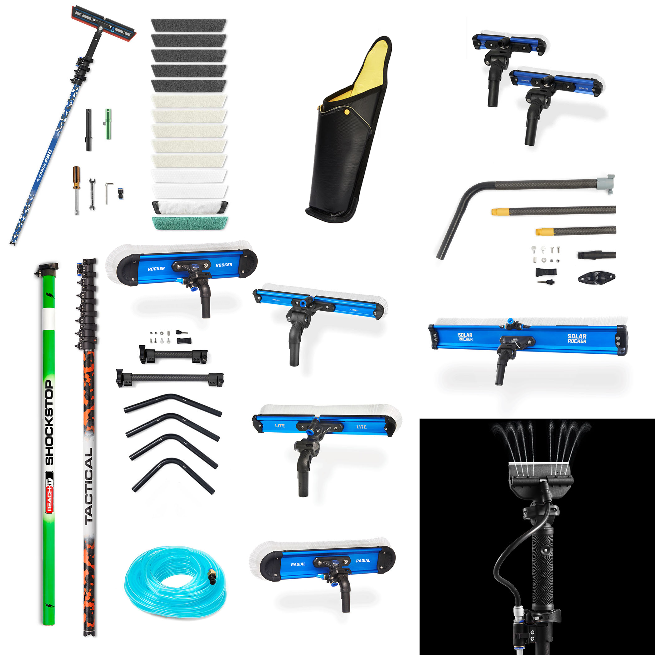 REACH iT Professional Extendable Pole Pack - Adjustable Telescoping Pole for Cleaning, Painting & Maintenance - Perfect for High Ceilings, Windows & Hard-to-Reach Areas