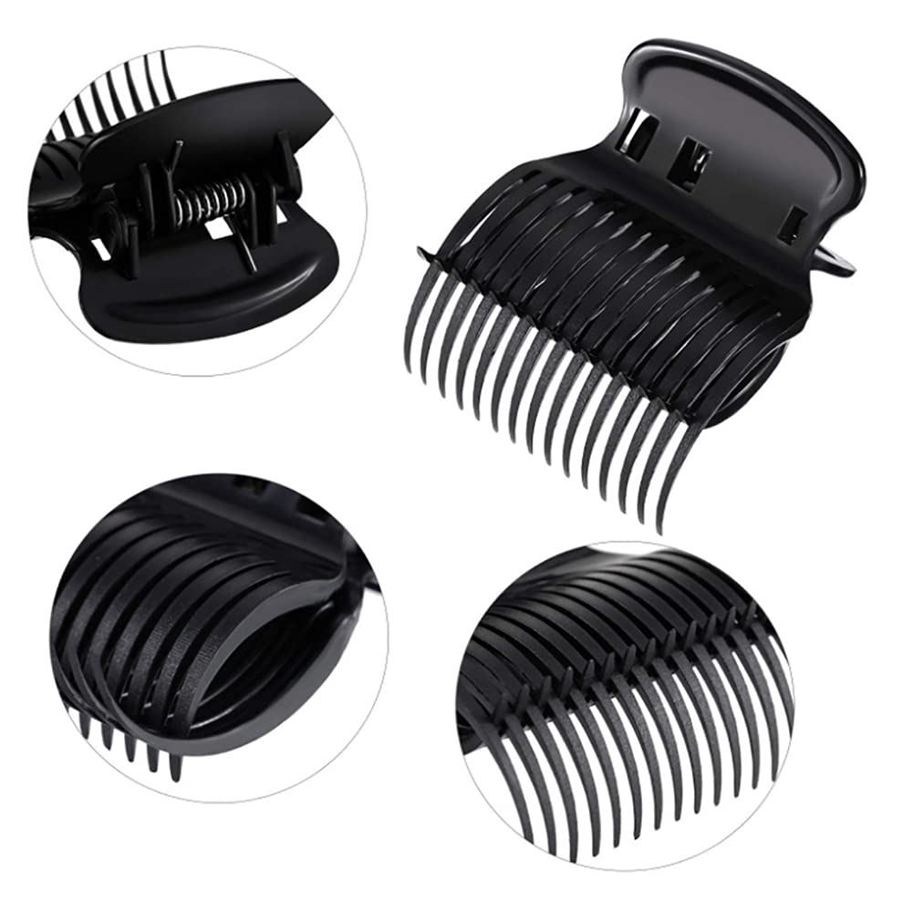 12 Pcs Hot Roller Clips Hair Curler Replacement Claws - Black Hair Styling Sectioning Clips for Women & Girls - Perfect for Salon, Home Use & Travel Styling