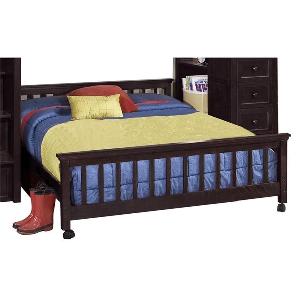 Hillsdale Schoolhouse Solid Wood & Veneer Full Size Kids Bed in Chocolate Brown - Perfect for Children's Bedrooms & Playrooms