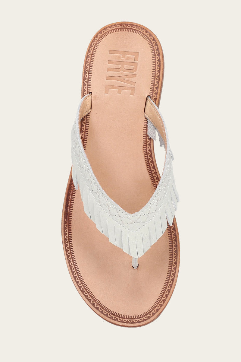 Ava Fringe Sandal - Women's Bohemian Leather Slide Sandals with Beaded Details | Perfect for Beach, Vacation & Summer Outfits