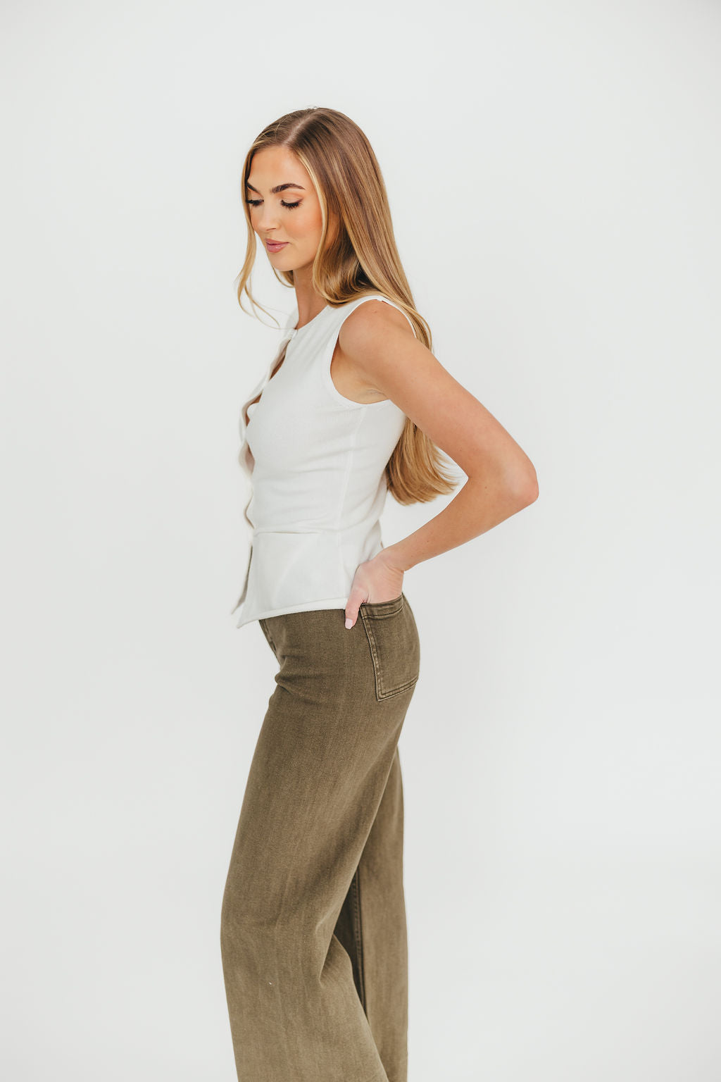 Mila Knit Top in Off White - Nursing Friendly Women's Shirt - Soft Comfortable Maternity & Nursing Wear for Breastfeeding Moms - Perfect for Casual Outings, Work & Everyday Wear