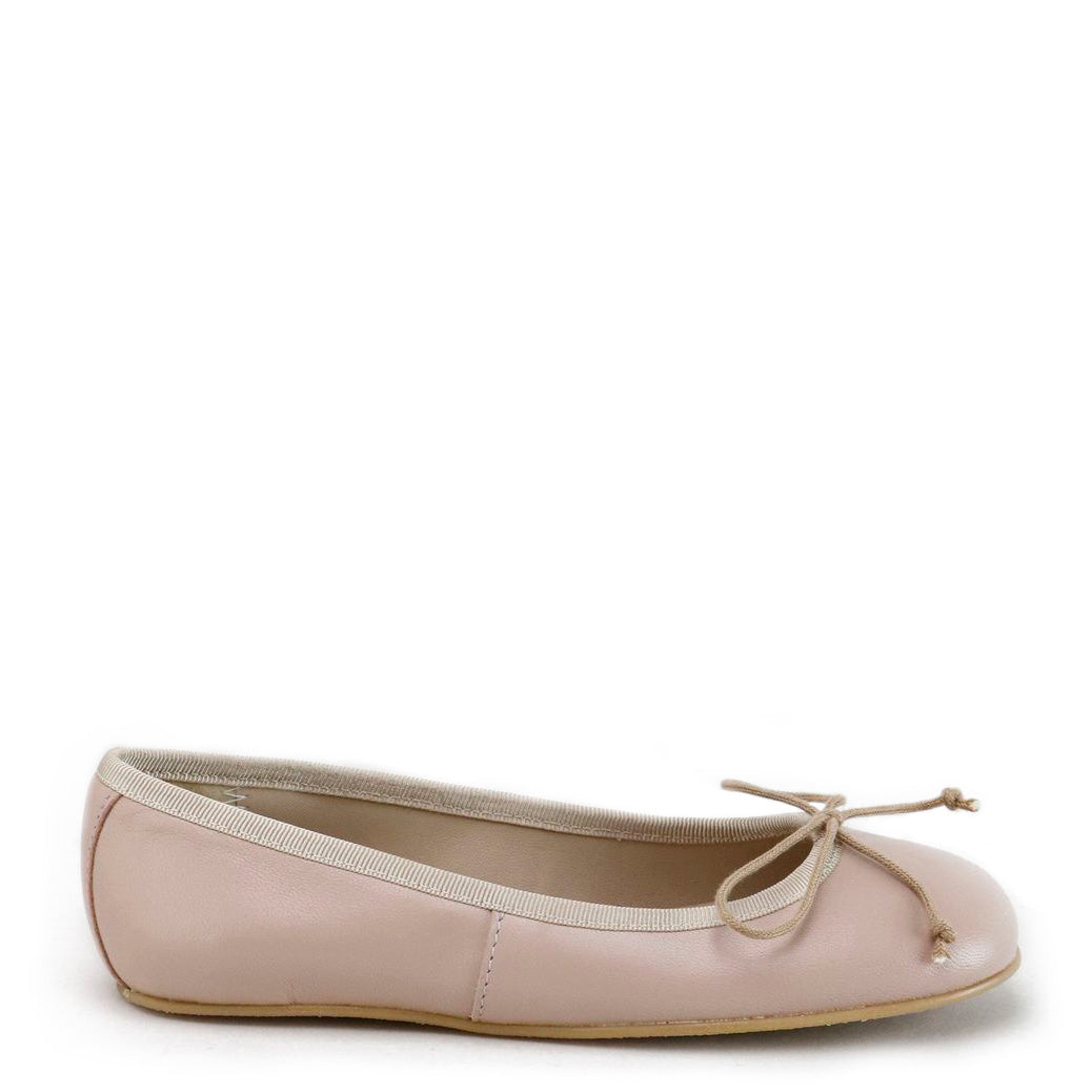 Papanatas Nude Bow Ballet Flats - Women's Comfortable Slip-On Shoes for Work, Wedding & Everyday Wear