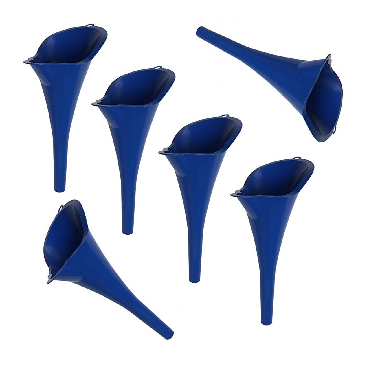 WirthCo 32855 Funnel King Blue Multi-Purpose Funnel for Capless Gas Tank - 6 Pack | Universal Automotive Fuel Funnel for Cars, Trucks & Motorcycles | Easy Spout Design for Mess-Free Refueling