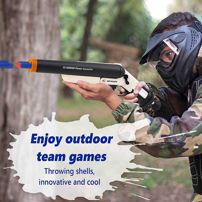 HDS68 Sawed Off Double Barrel Dart Blaster Toy Gun - Foam Dart Blaster for Nerf Battles - Fast US Shipping - Perfect for Outdoor Play, Nerf Wars & Backyard Games