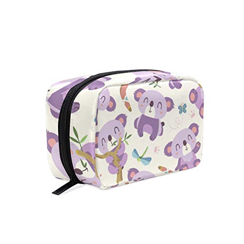 Stylish Cartoon Koala Purple Makeup Bag - Spacious & Portable Cosmetic Organizer for Women | Perfect for Travel, Gym & Daily Beauty Storage