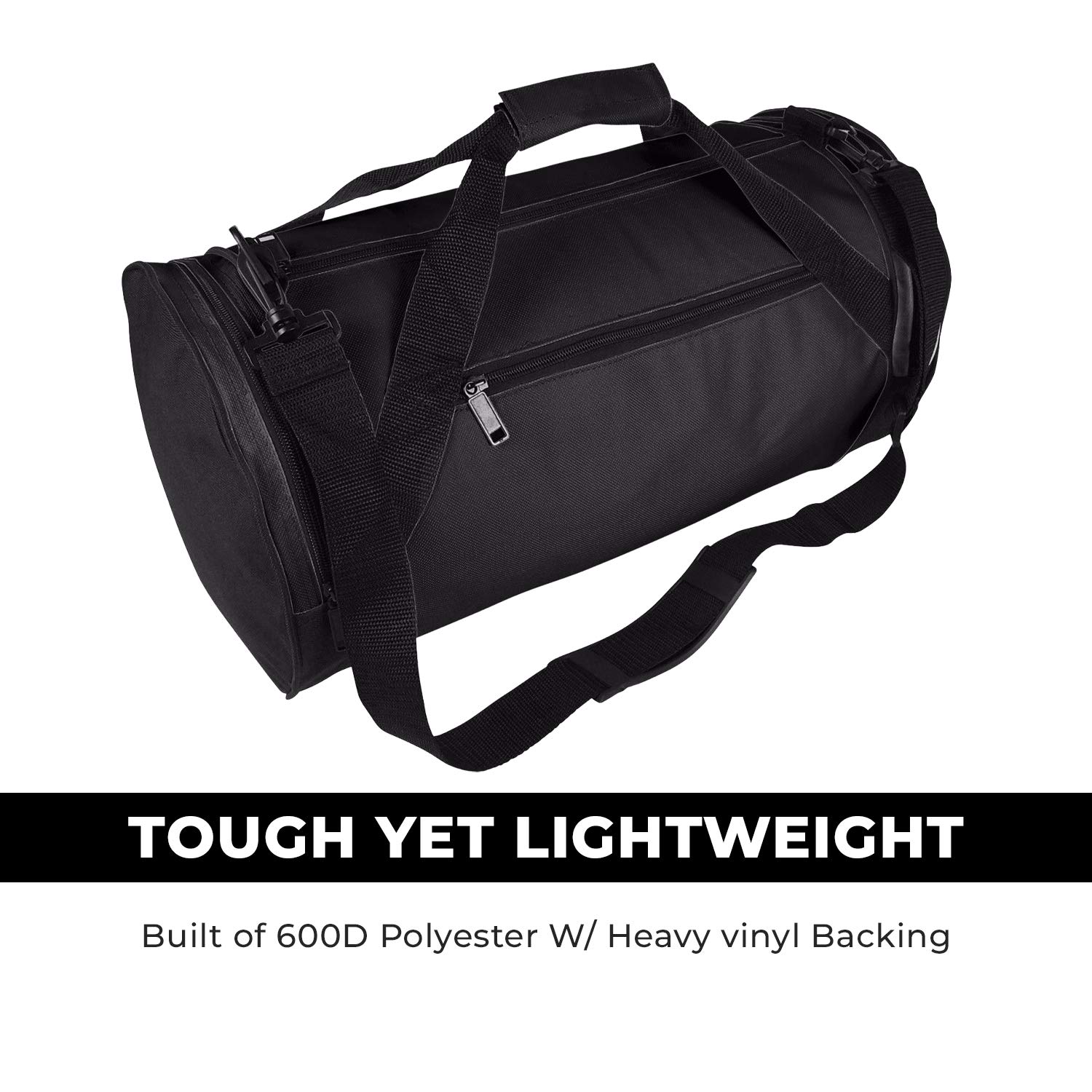 ImpecGear Round Duffel Bag for Team Sports Equipment - Waterproof Gym Travel Bag with Shoulder Strap - Perfect for Soccer, Basketball, Yoga & Workout Gear Storage