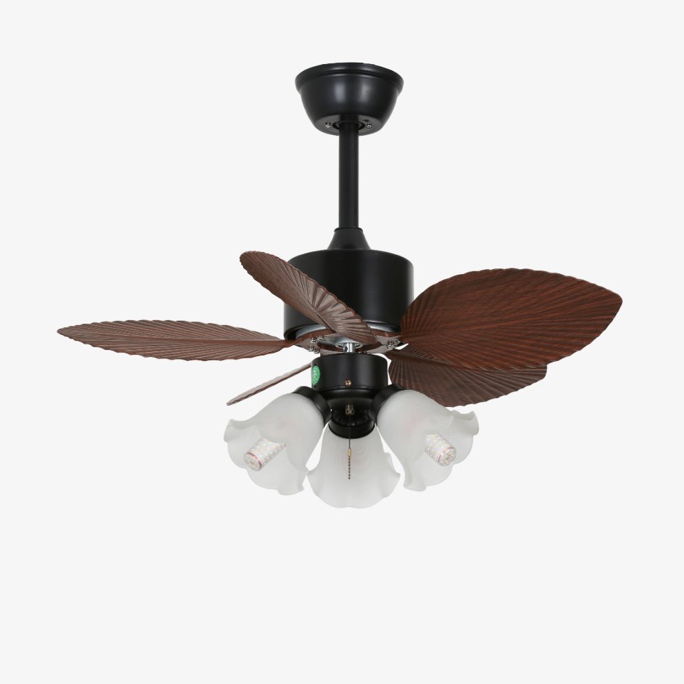 Floriva Blossom Ceiling Fan with Remote Control - 52 Inch Modern Flush Mount LED Light Kit - Quiet Reversible Motor for Bedroom, Living Room & Outdoor Covered Patio