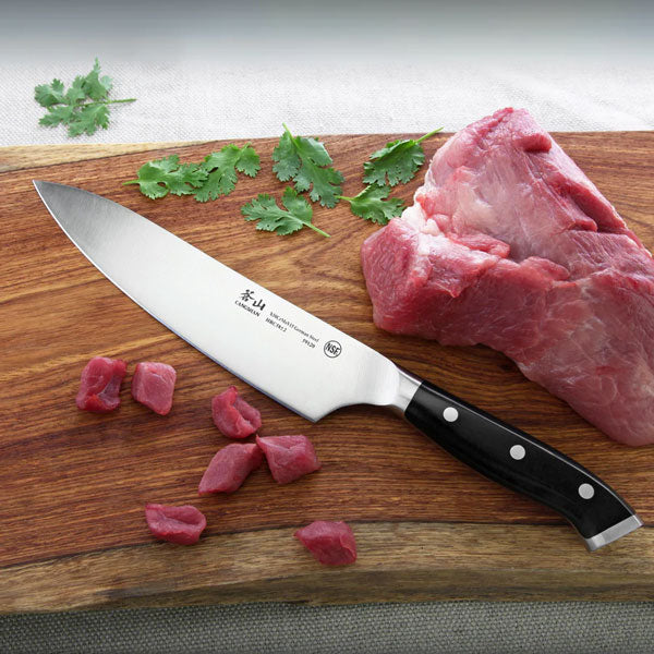 Cangshan 59120 D Series 8-Inch Forged German Steel Chef's Knife - Professional Kitchen Knife for Cooking, Slicing & Dicing - Perfect for Home Chefs & Culinary Enthusiasts