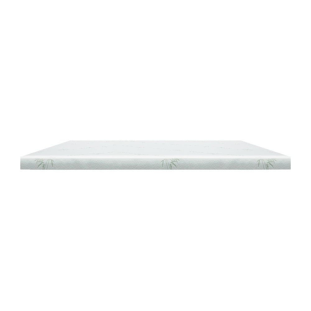 Cool Gel Memory Foam Mattress Topper with Bamboo Cover - 5cm Single Size for Back Pain Relief & Pressure Relief - Perfect for Hot Sleepers, Guest Beds & Dorm Rooms