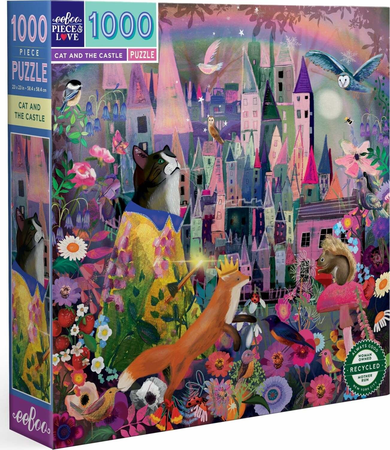 Cat and the Castle 1000 Piece Jigsaw Puzzle for Adults - Challenging Medieval Fantasy Puzzle for Family Game Night & Relaxation