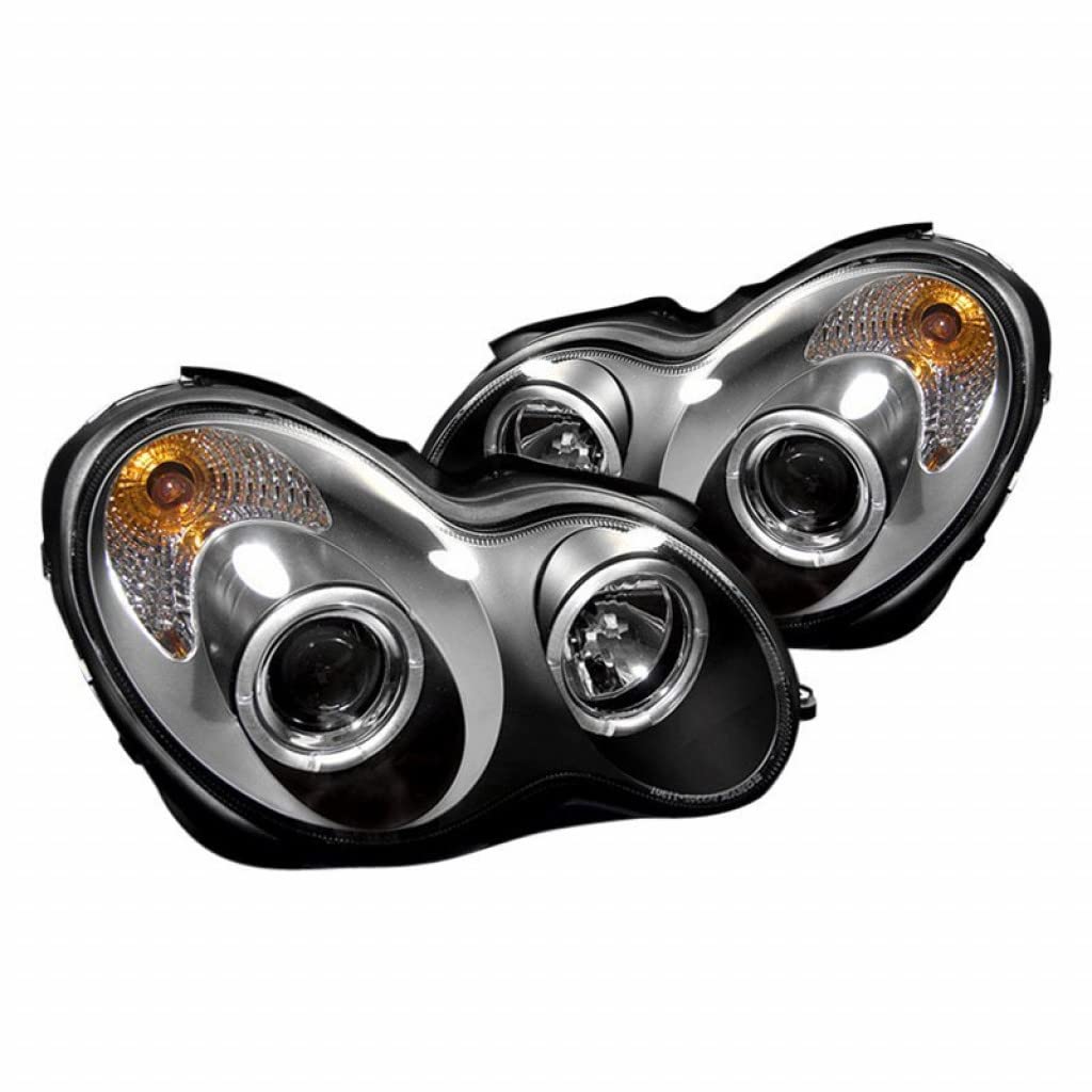 Spyder Projector Headlights for Mercedes-Benz C-Class 2001-2005 (4-Door) - Pair 5011251 | Upgrade Your Car's Style & Night Visibility for Safer Driving