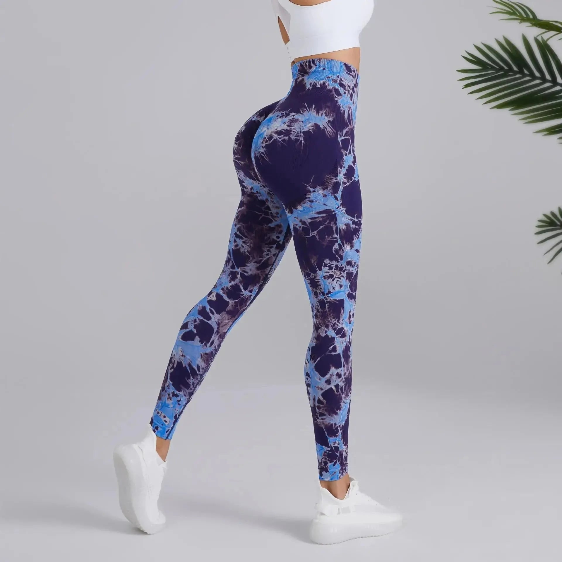 Tie Dye Seamless Yoga Pants for Women - High Waist Workout Leggings, Gym & Fitness Tights, Push Up Sports Clothing | Perfect for Yoga, Running & Casual Wear
