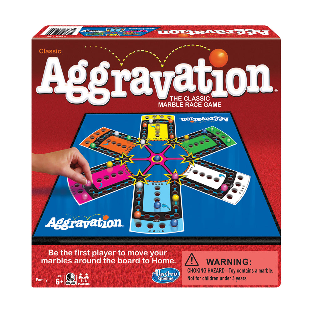 Classic Aggravation Board Game with Original Artwork - Fun Family Strategy Game for Adults & Kids - Perfect for Game Nights, Parties & Indoor Activities