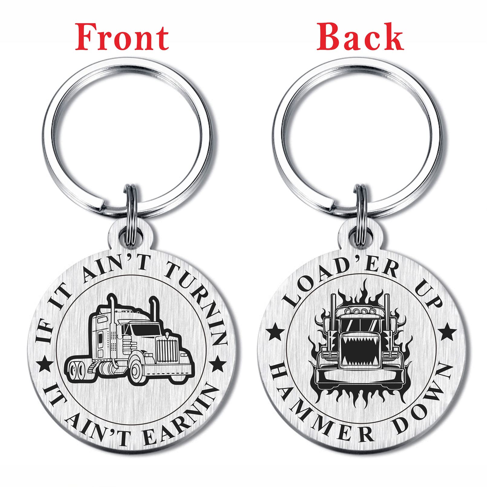 Premium Truck Driver Gifts for Men - Durable Trucker Keychain & Accessories Set - Perfect for Birthday, Father's Day & Appreciation Gifts - Ideal for Long Haul Drivers & Truck Enthusiasts