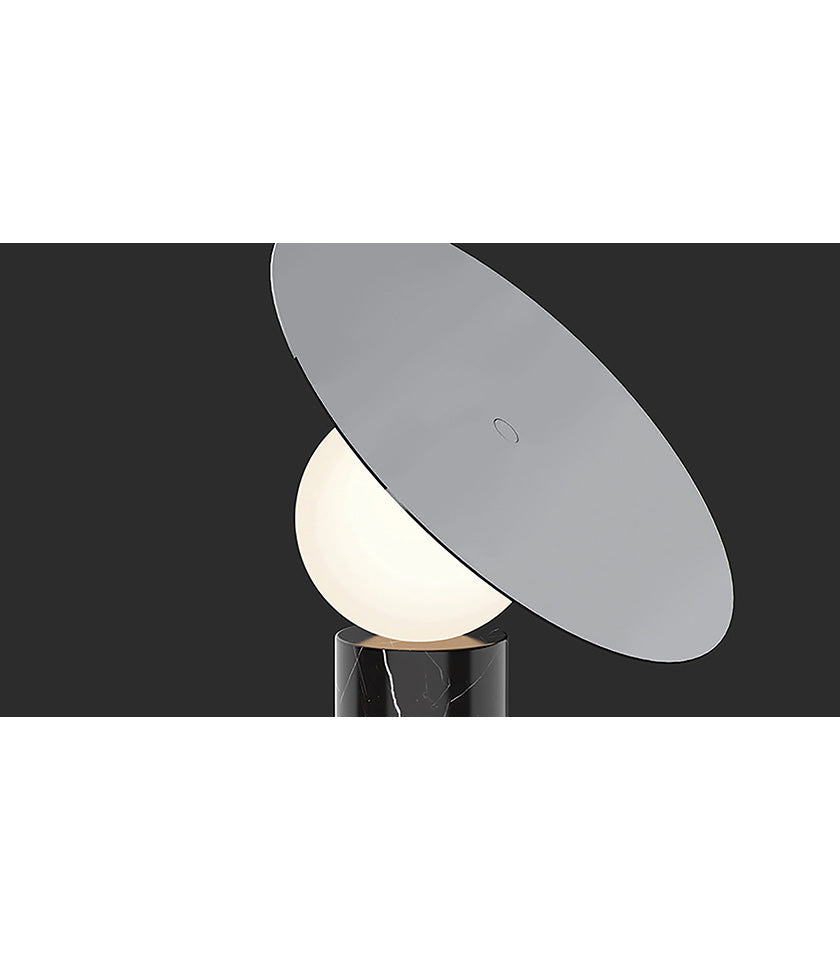 Modern Bola Disc Table Lamp - Sleek Minimalist Design for Bedroom, Living Room & Office - Warm LED Lighting for Cozy Ambience