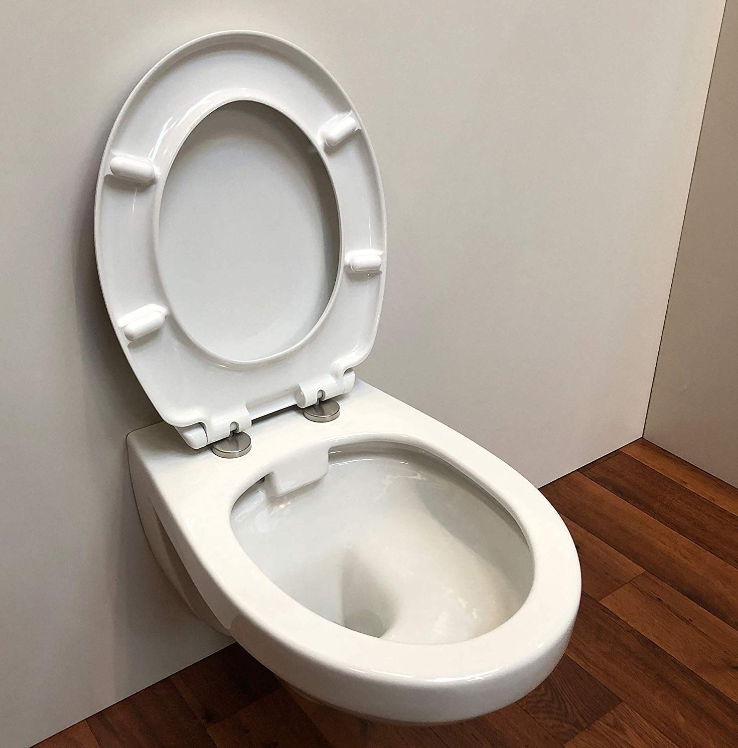 Duroplast Soft-Close Toilet Seat with Removable Hinges for Easy Cleaning - Fits All Standard Toilet Bowls | Bathroom Upgrade for Homes & Commercial Spaces