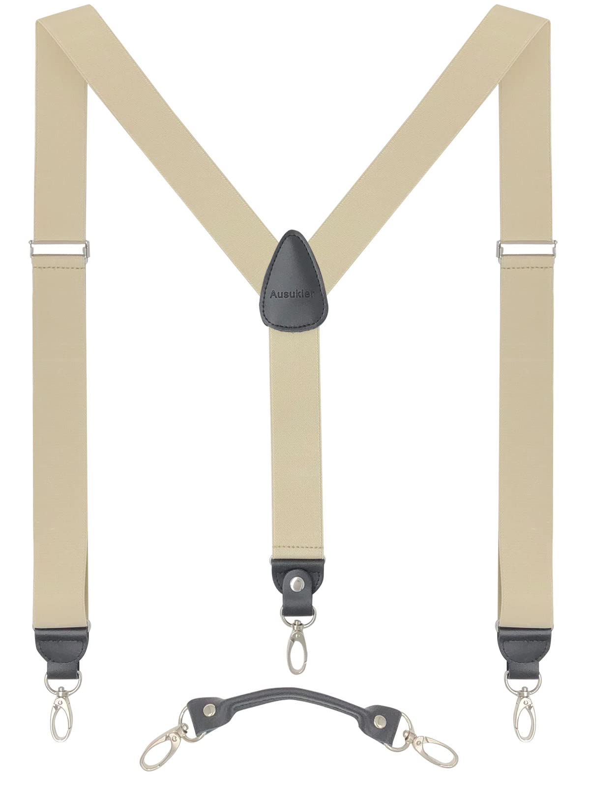 Heavy Duty Suspenders for Men - Big and Tall Adjustable Suspenders with Metal Hooks for Jeans & Trousers | Perfect for Work, Formal Events & Vintage Fashion