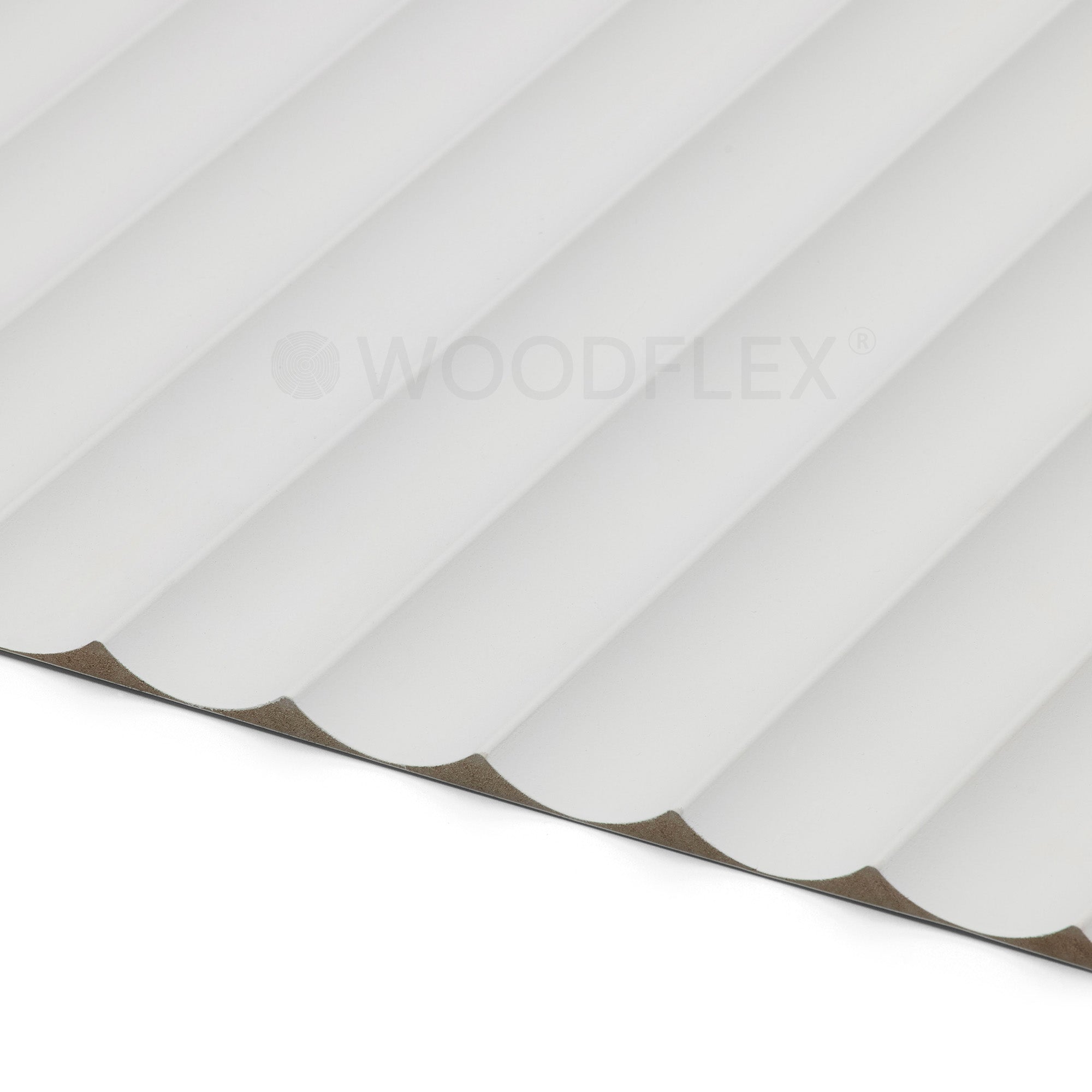 WOODFLEX White Primed Flexible Wave 46 Molding - 2700mm x 600mm - Perfect for Crown Molding & Interior Decoration