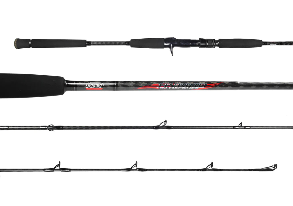 Jigging World Hybrid Nano Carbon Casting Rods - Lightweight & Durable Fishing Rod for Saltwater & Freshwater - Perfect for Bass, Trout, and Offshore Fishing