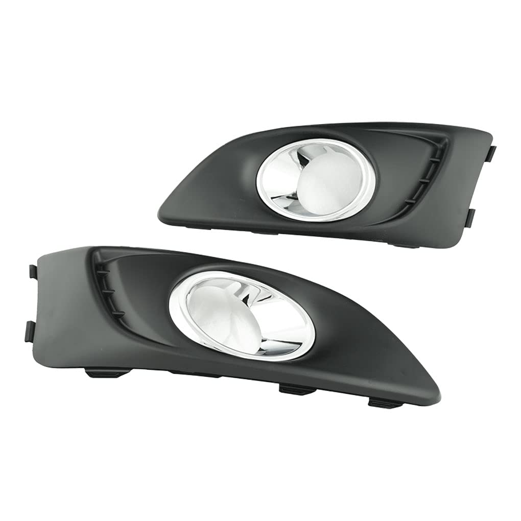 Chevy Sonic Aveo Fog Light Kit 2012-2016 - Clear Front Bumper Fog Lights Assembly with Halogen Bulbs & Covers (GM2593306, GM2592306) - Perfect for Night Driving and Off-Road Adventures