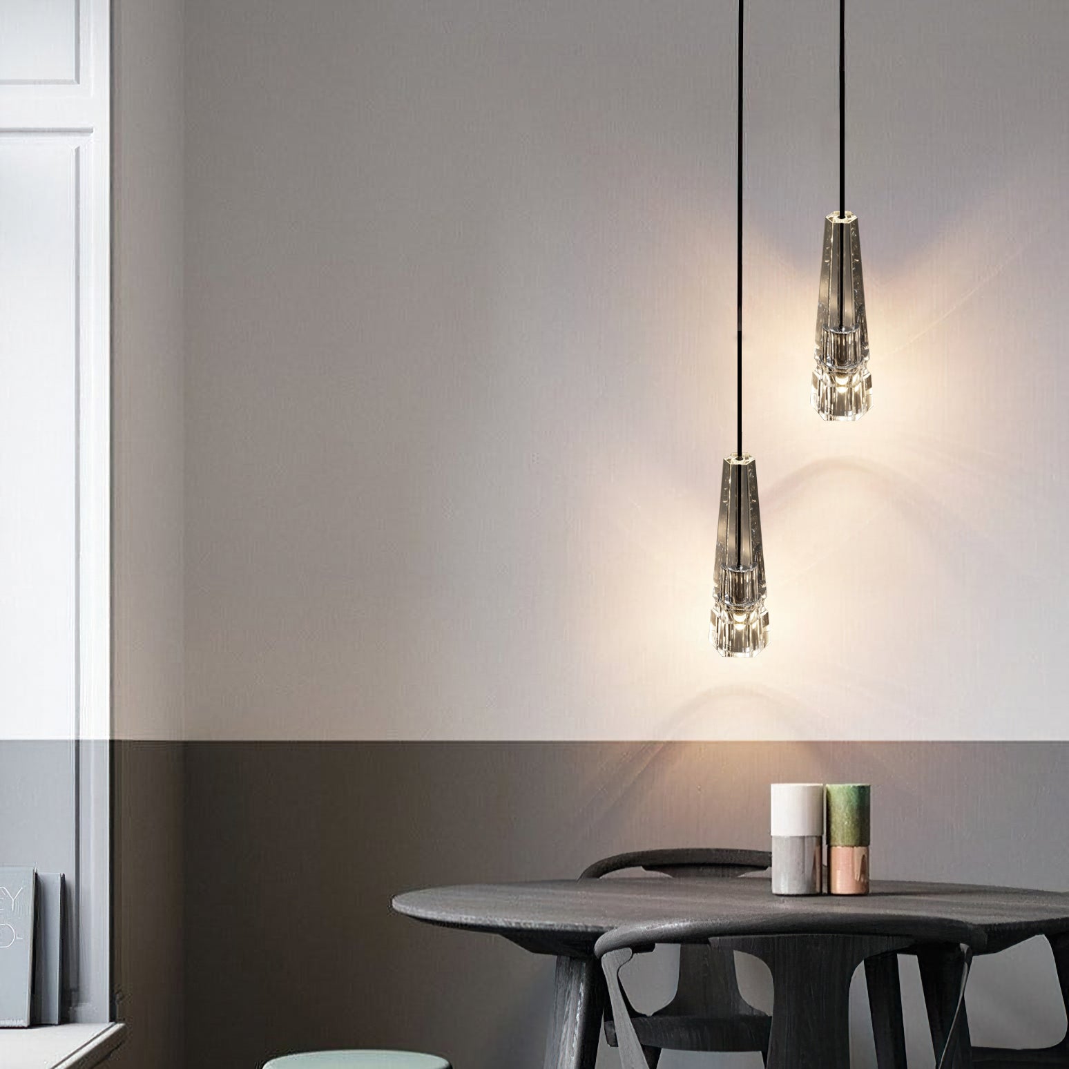 Modern Chamonix Pendant Light - Adjustable Hanging Fixture for Kitchen Island, Dining Room & Bedroom - Industrial Vintage Style Ceiling Lighting Fixture
