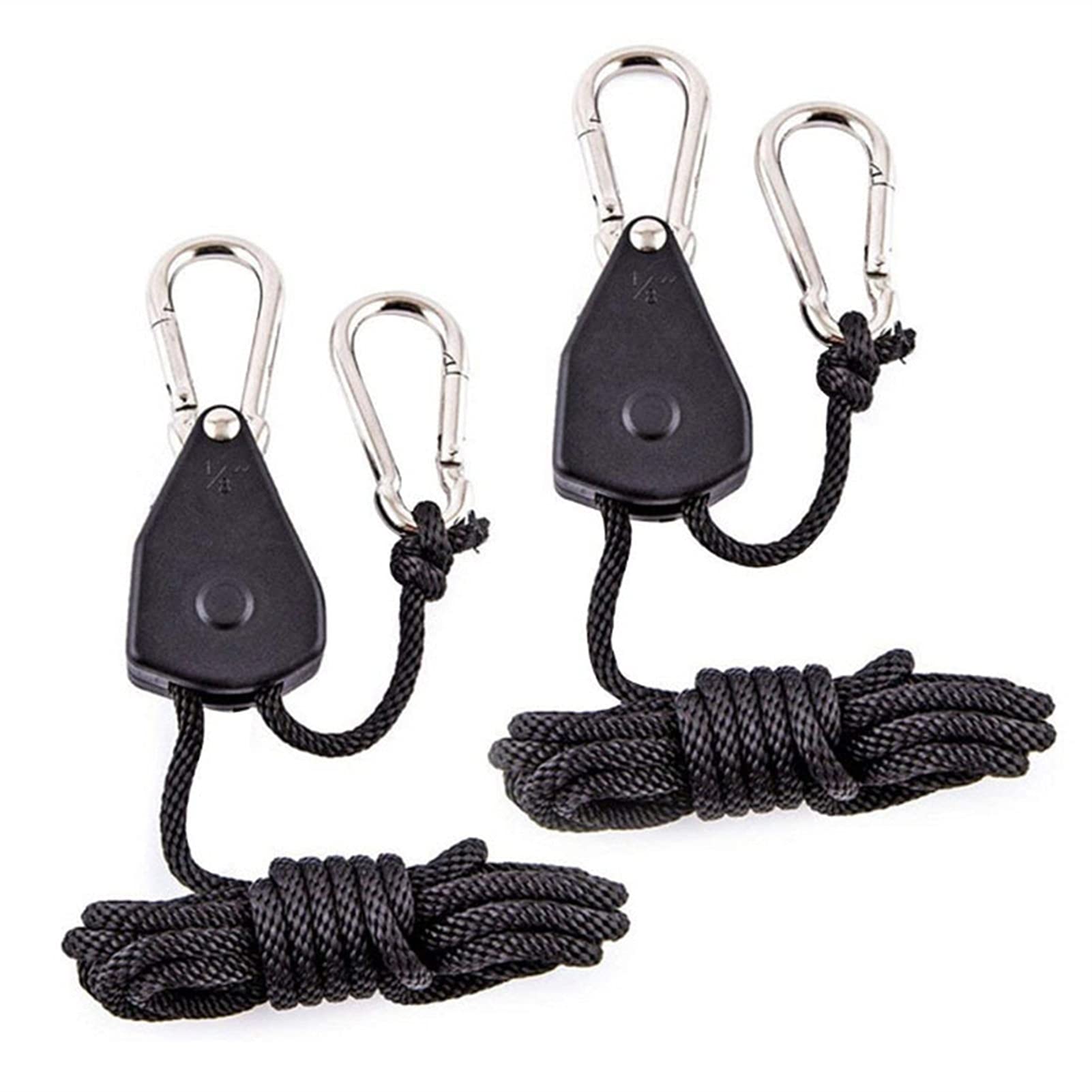 2-Pack Heavy Duty Adjustable Hanging Planters for Windows with Reinforced Clips & Ratchet Pulley System - Indoor/Outdoor Flower Pots, Herb Garden, Balcony Decor, Home & Office Plant Display