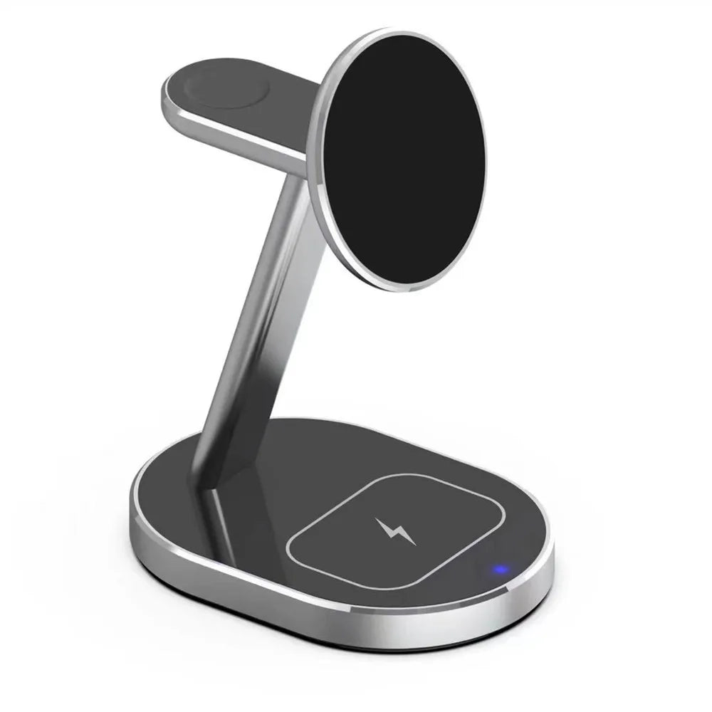 NexusEdge 3-in-1 Fast Wireless Charging Station for iPhone, AirPods & Apple Watch | Qi-Certified Multi-Device Charger | Perfect for Bedside, Office & Travel