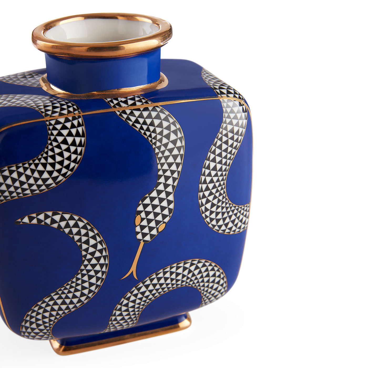 Eden Square Vase - Modern Ceramic Flower Vase for Home Decor, Wedding Centerpieces & Office Desk Decorations