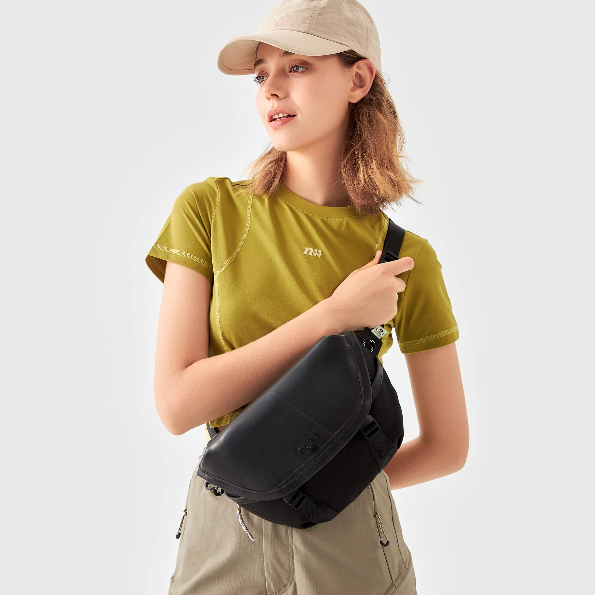 Eco-Friendly Young Tour Hip Pack - Recycled Tire Waist Bag for Hiking, Travel & Outdoor Adventures | Durable & Sustainable Crossbody Fanny Pack