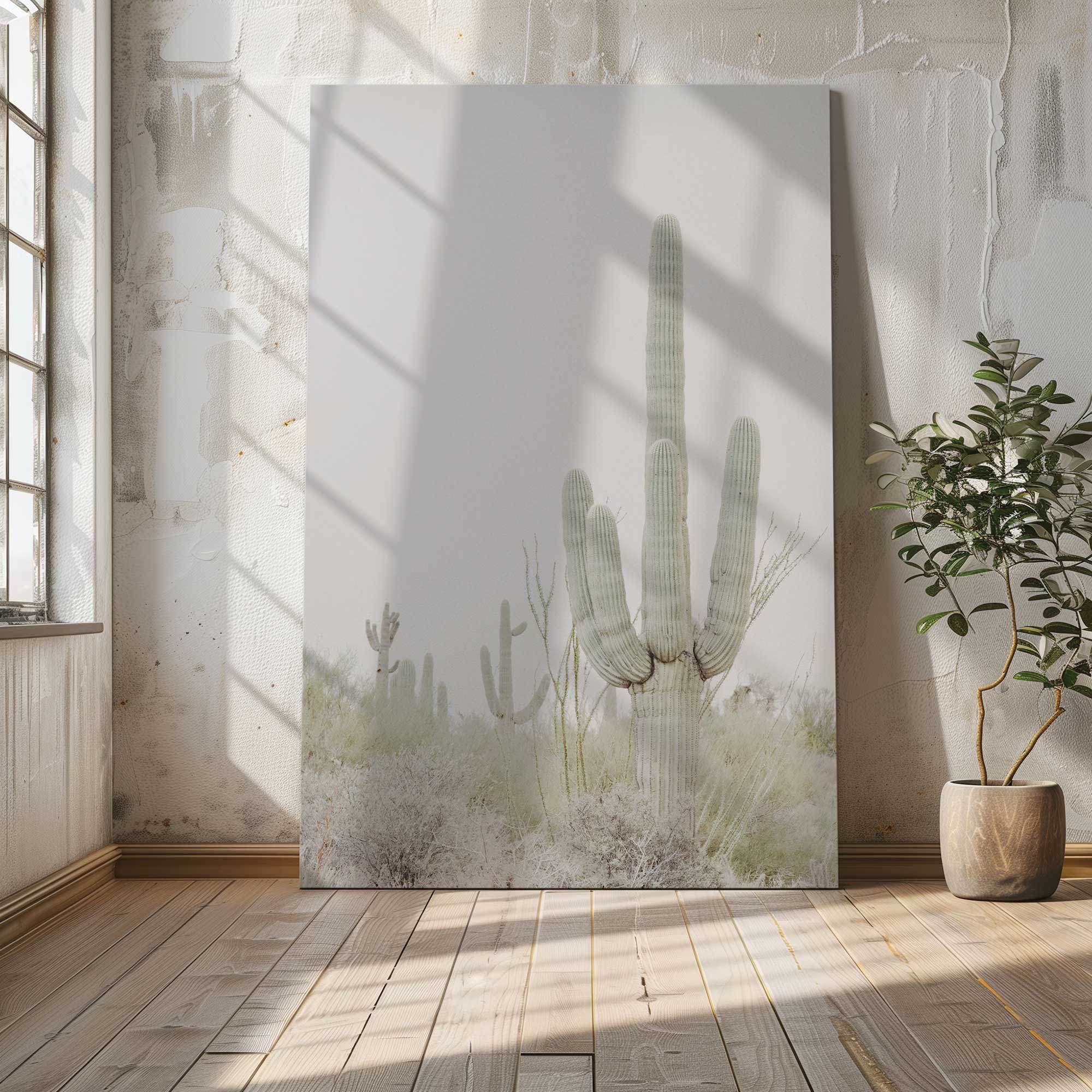 Desert Cactus Large Canvas Print - High Quality Wall Art Decor for Living Room, Bedroom & Office - Perfect Southwest Home Decor Gift