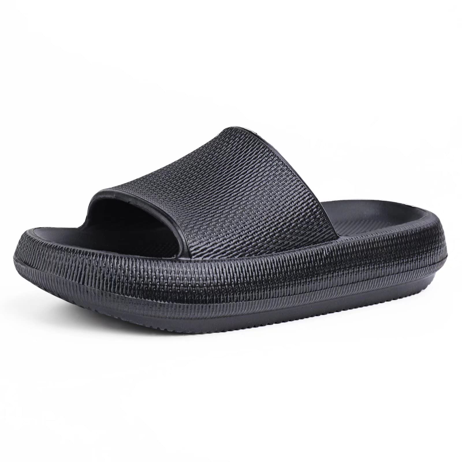 EQUICK Cloud Slides Pillow Slippers for Women & Men - Ultra Soft Bathroom Shower Sandals with Cushioned Thick Sole - Indoor/Outdoor House Slippers for Relaxing at Home, Spa, or Beach