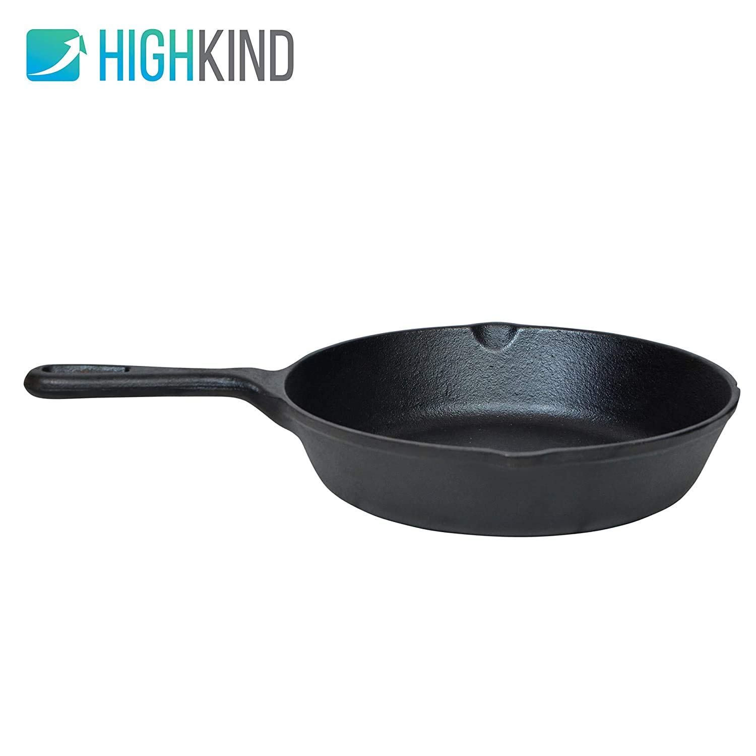 8 Inch Pre-Seasoned Cast Iron Skillet - Heavy Duty Black Cookware for Gas, Induction & Oven - Perfect for Searing, Frying & Baking Steak, Eggs & Cornbread