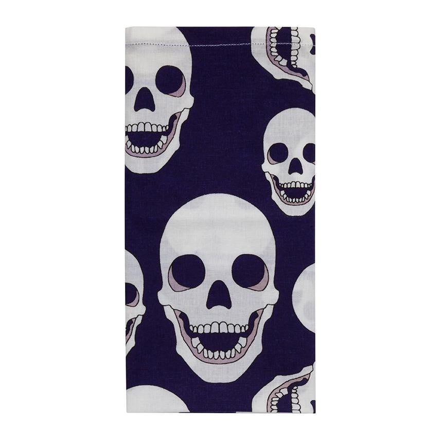 Premium Skull Print Cloth Napkins - Set of 4, Gothic Halloween Dinner Napkins for Parties, Home Decor & Themed Dining Accessories