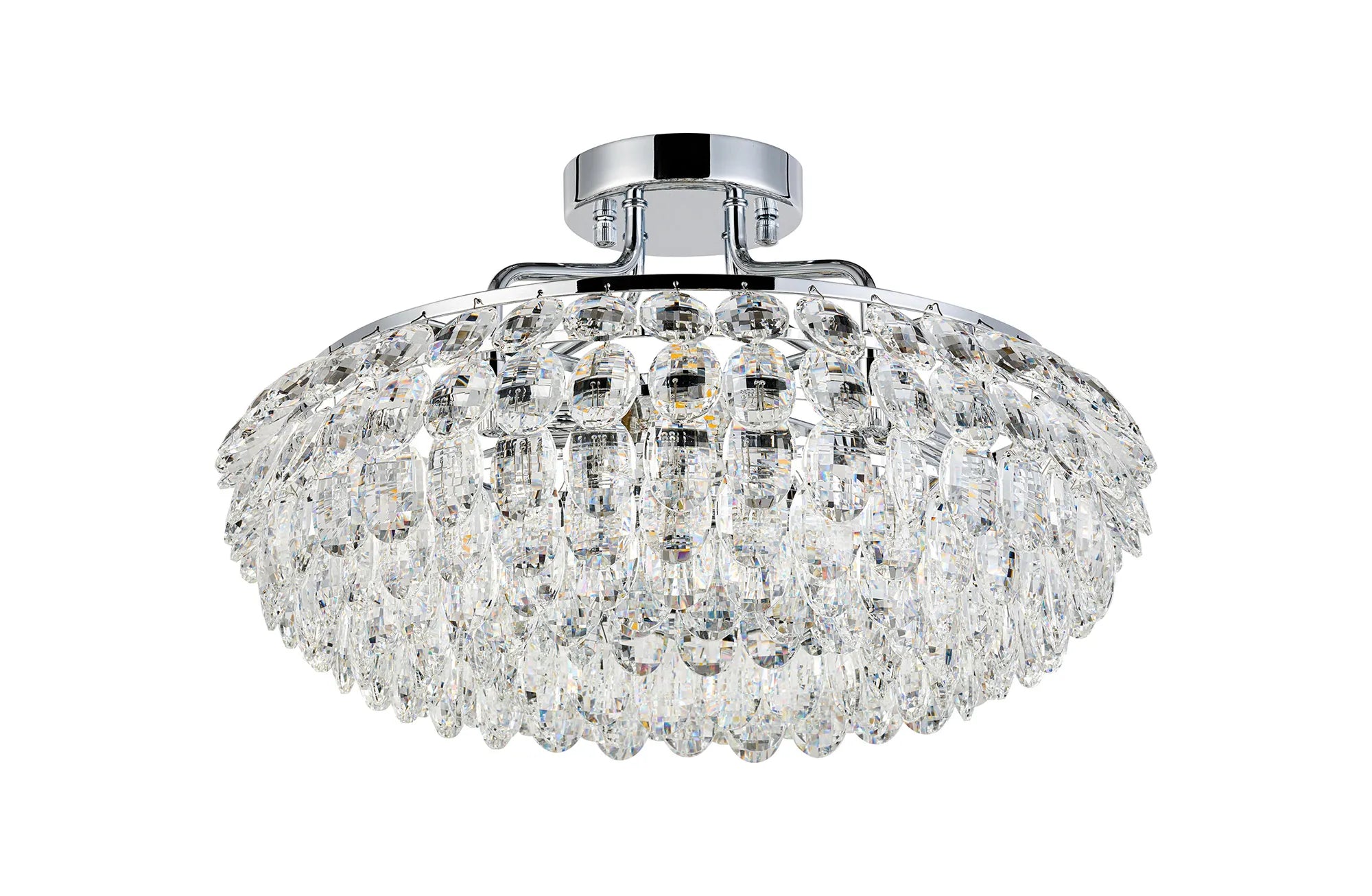 Consten Semi Flush Ring Ceiling Light Fixture with E14 Socket - Perfect for Bedroom, Hallway & Small Space Lighting