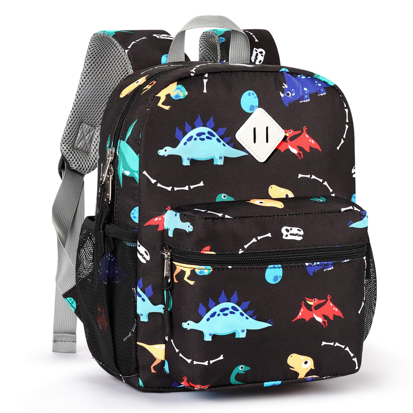 Dinosaur Toddler Backpack for Boys 2-4 Years - 12 Inch Preschool & Kindergarten Daycare Backpack - Cute Dino Design for School, Travel & Outdoor Adventures