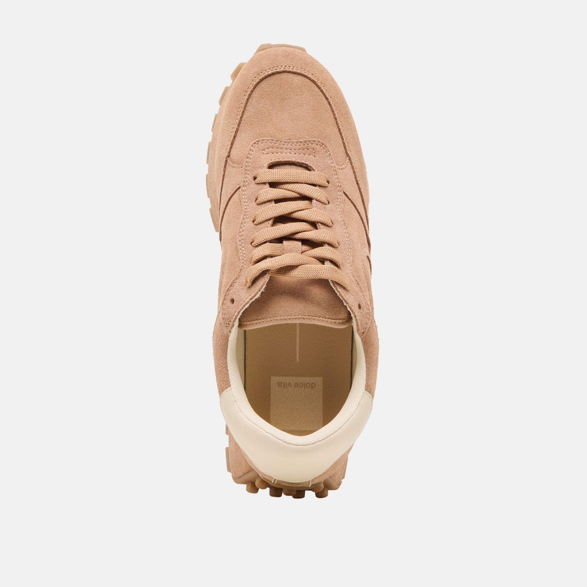 TRICIA Women's Suede Sneakers in Toffee Brown - Comfortable Casual Shoes for Walking, Running & Everyday Wear