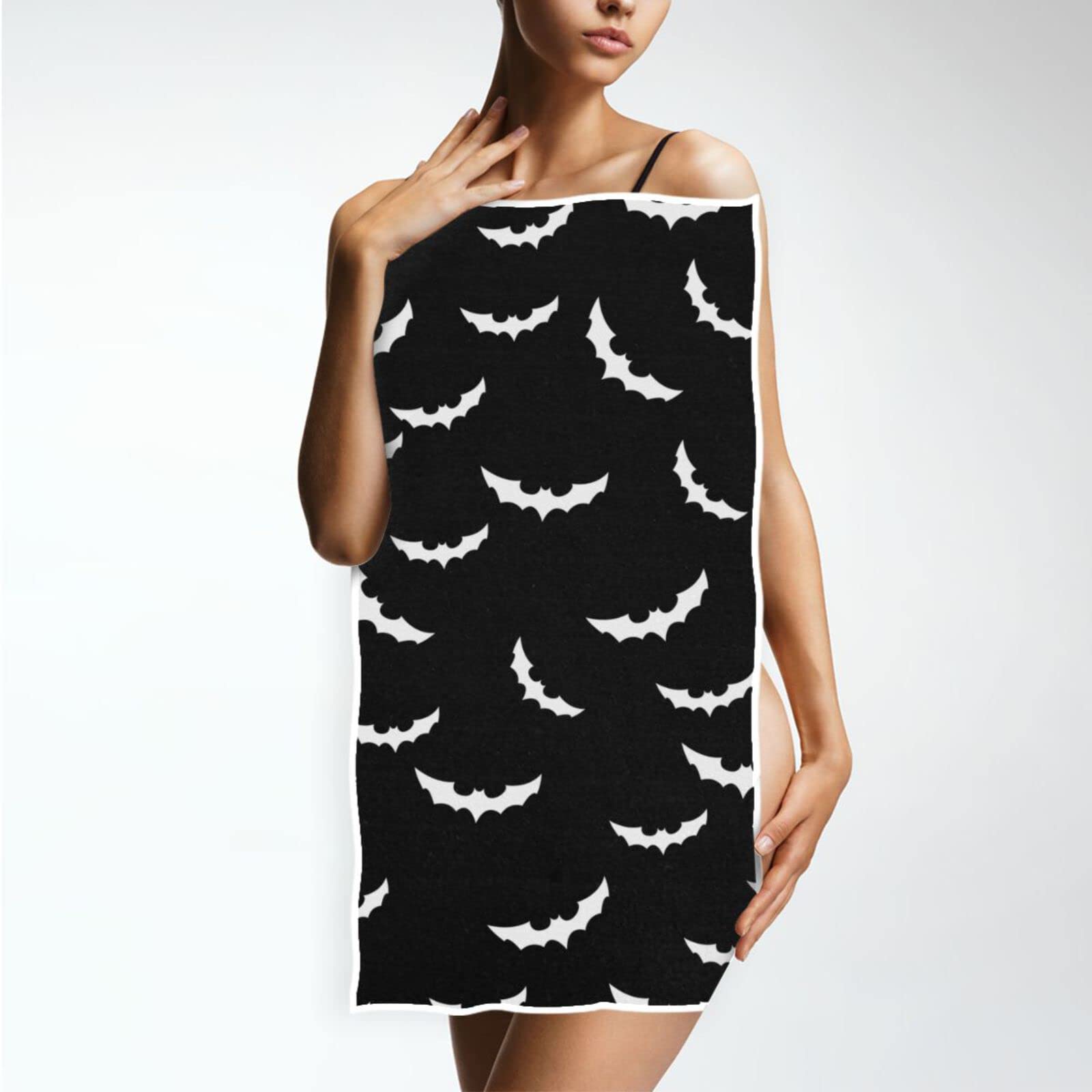 Goth Halloween Bat Hand Towels - Soft Absorbent 15