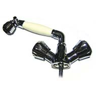 Pull Out Shower Mixer with White Hose and Handle - Modern Bathroom Faucet for Spa-Like Shower Experience | Perfect for Home Renovation and Luxury Bathroom Upgrades