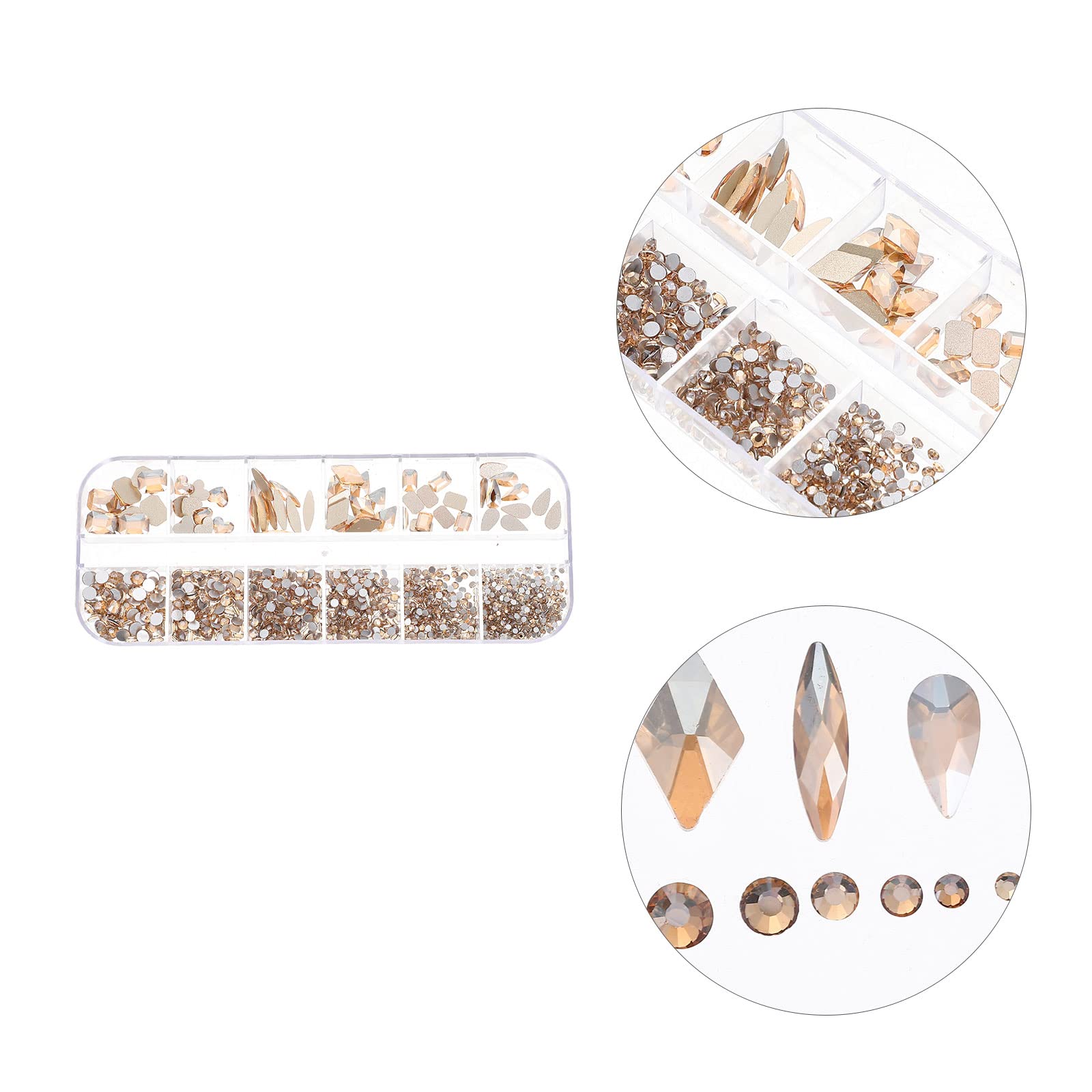 Minkissy 1 Box Flatback Rhinestones for Nails - 1000pcs Crystal Nail Gems, Nail Art Decorations & Manicure Accessories - Perfect for DIY Nail Designs, Wedding, Party & Salon Use