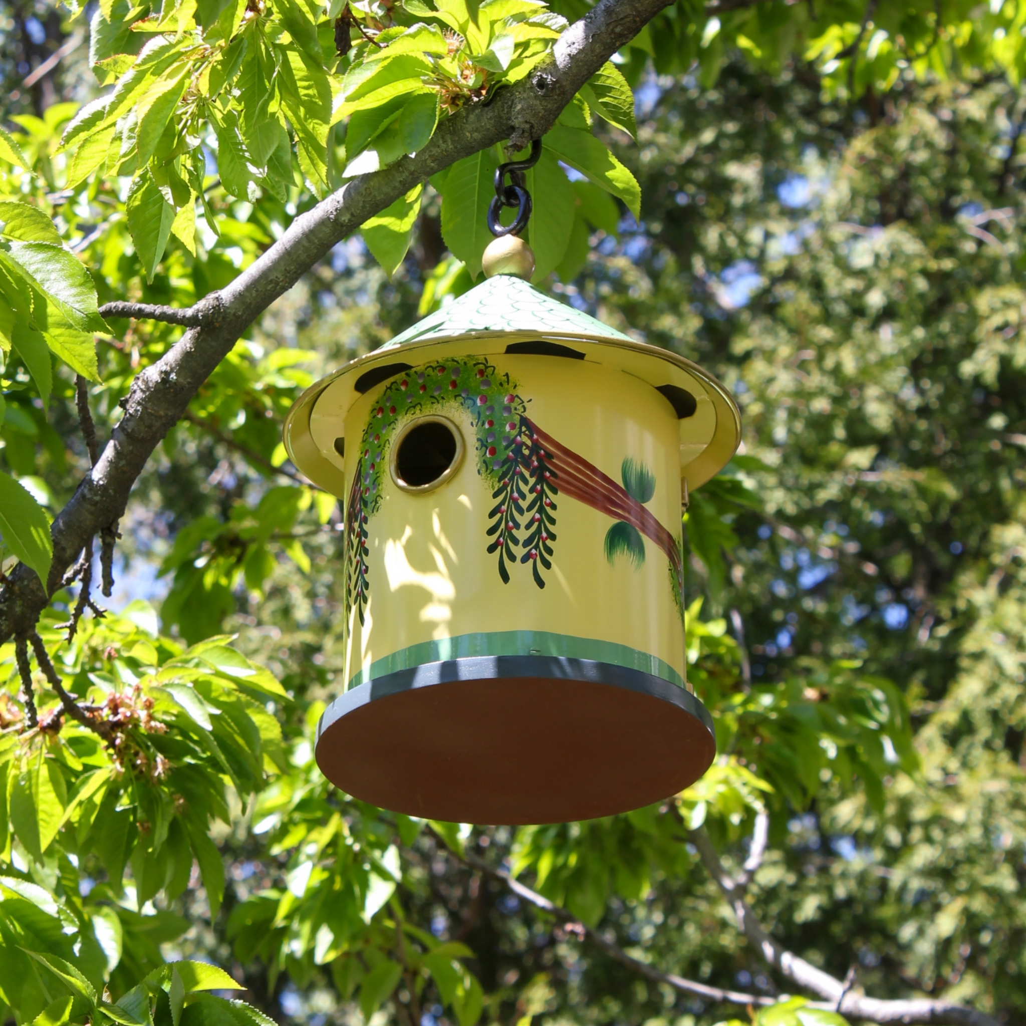 Bastion Birdhouse - Durable Wooden Bird House for Outdoor Garden, Backyard & Patio - Attracts Wild Birds for Natural Pest Control & Bird Watching